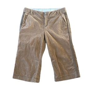 Athleta size 8 brown corduroy crop Capri pants